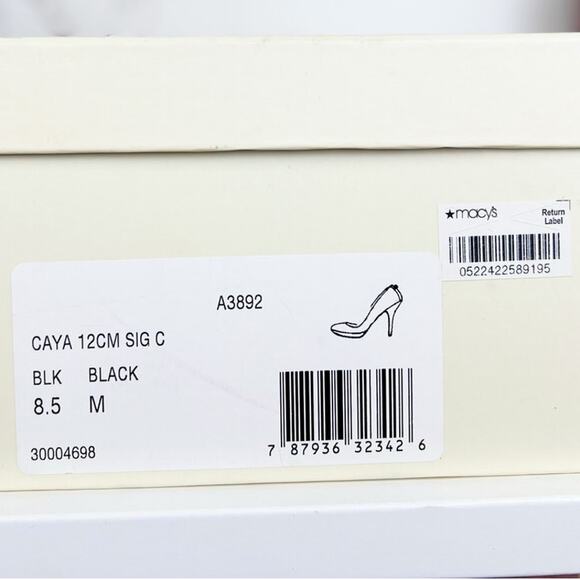 Coach NWB Caya Monogram Signature Logo Stiletto Heel Pumps Shoe Black Size 8.5 B - Picture 14 of 16